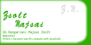 zsolt majsai business card